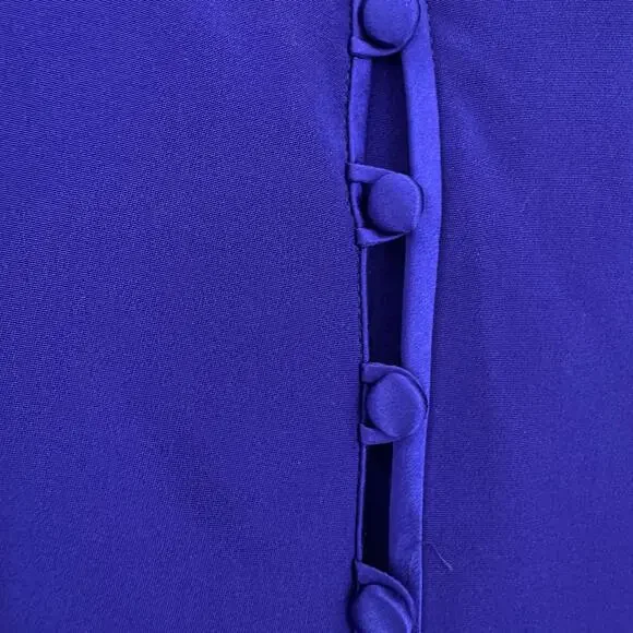 Tom And Linda Platt Womens Midi Dress Size L VTG Wedding Guest MOB Bold Purple - Picture 4 of 8